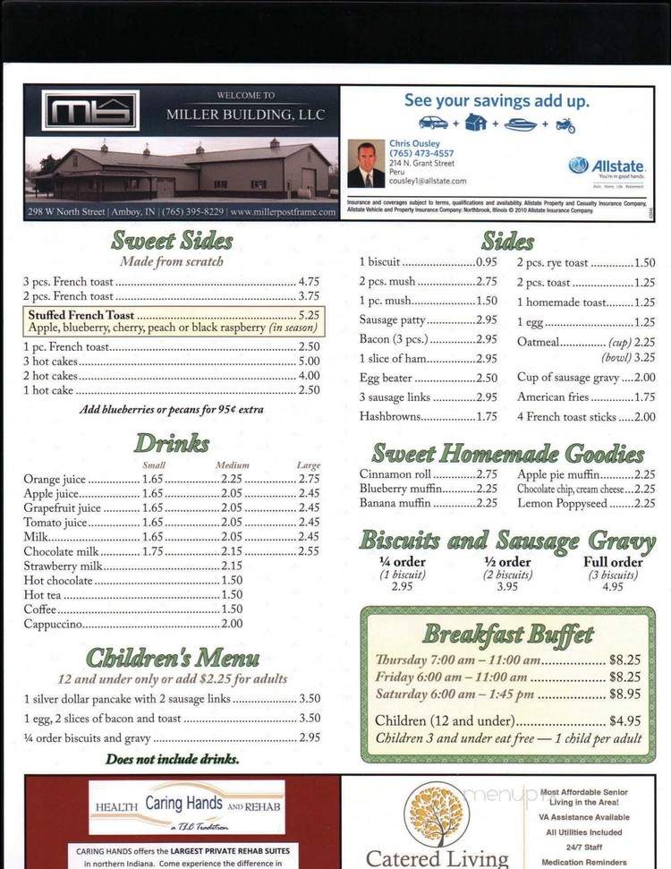 Dutch Cafe - Peru, IN menu_pic