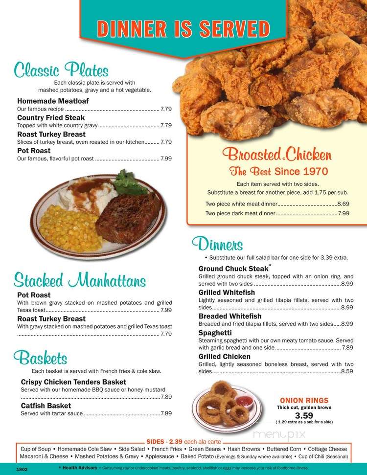 Jim Dandy Family Restaurant - Noblesville, IN menu_pic