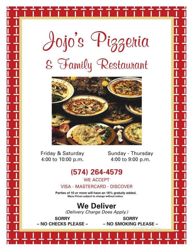 Jojo's Pizzeria & Family Restaurant - Elkhart, IN