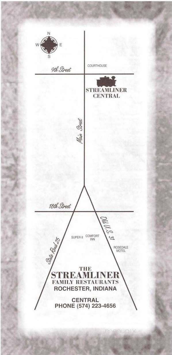 Streamliner Central - Rochester, IN menu_pic