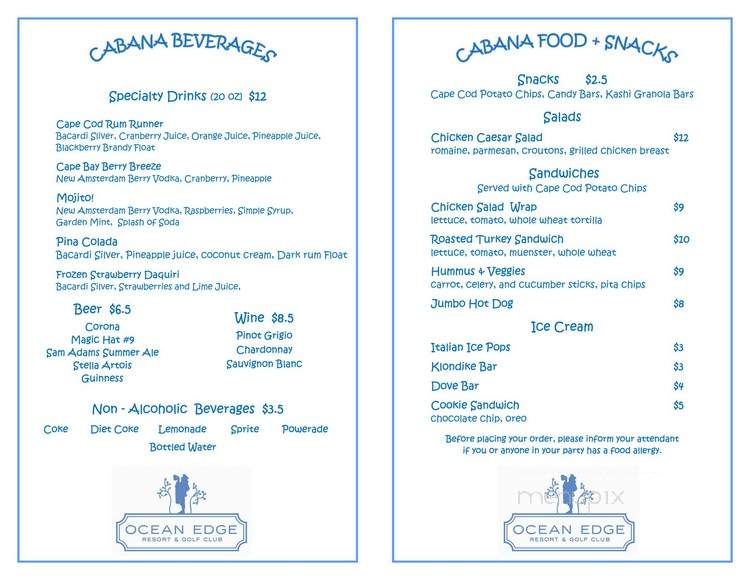 Bayzo's Pub - Brewster, MA menu_pic