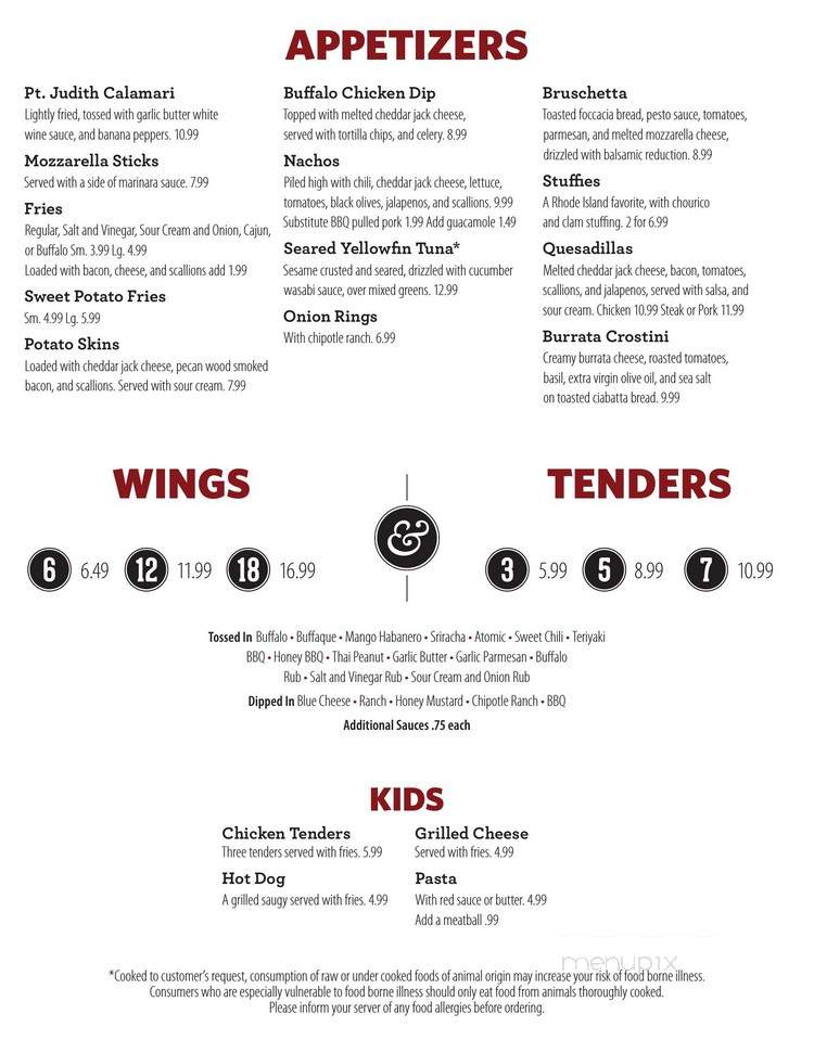 Cornerstone Pub - Exeter, RI menu_pic