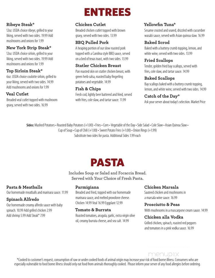 Cornerstone Pub - Exeter, RI menu_pic