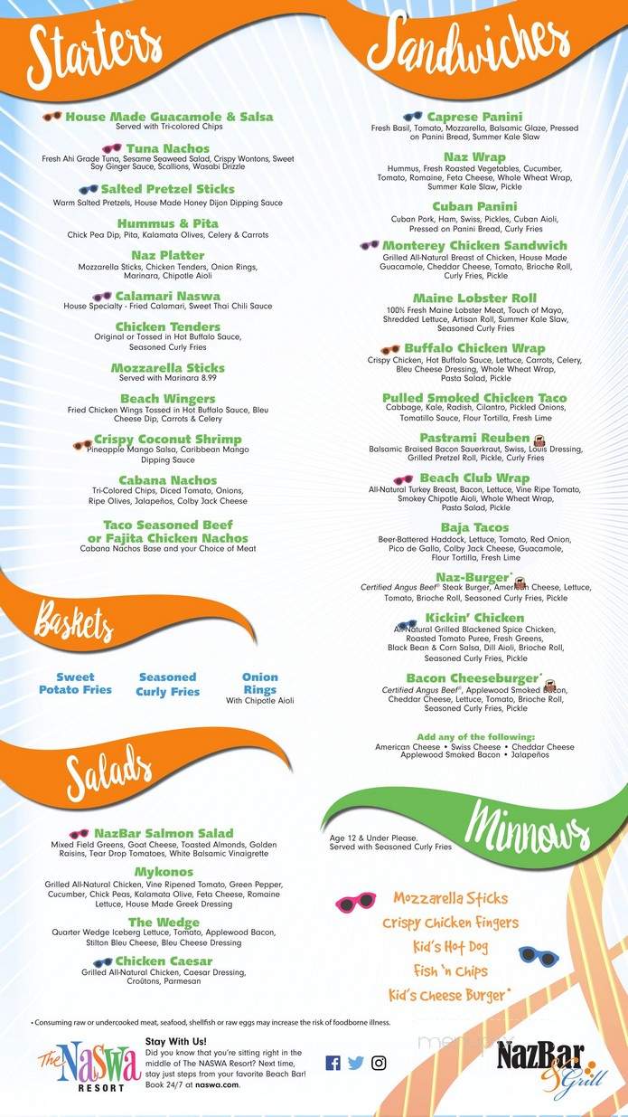 Nazbar - Laconia, NH menu_pic