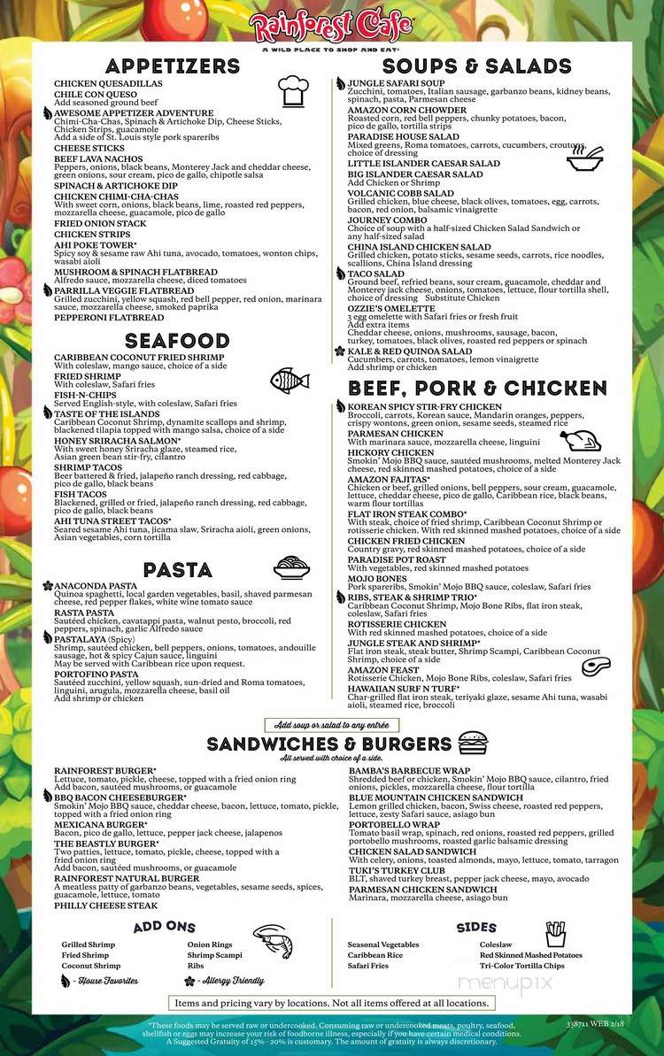 Rainbow Cafe - Markle, IN menu_pic