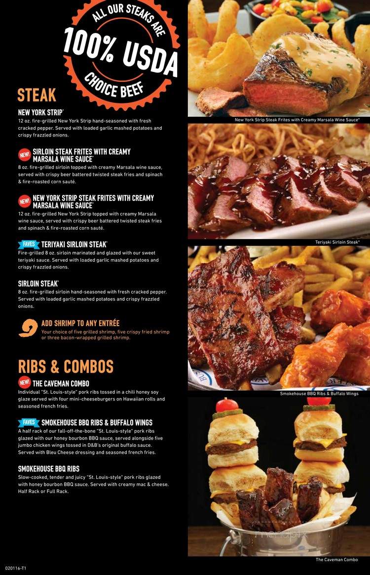 dave and buster menu dave and buster menu