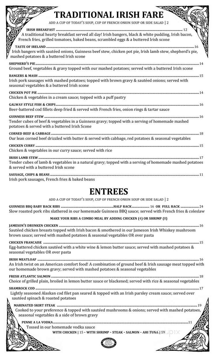 Thatcher McGhee's Irish Pub & Eatery - Fairfield, NJ menu_pic