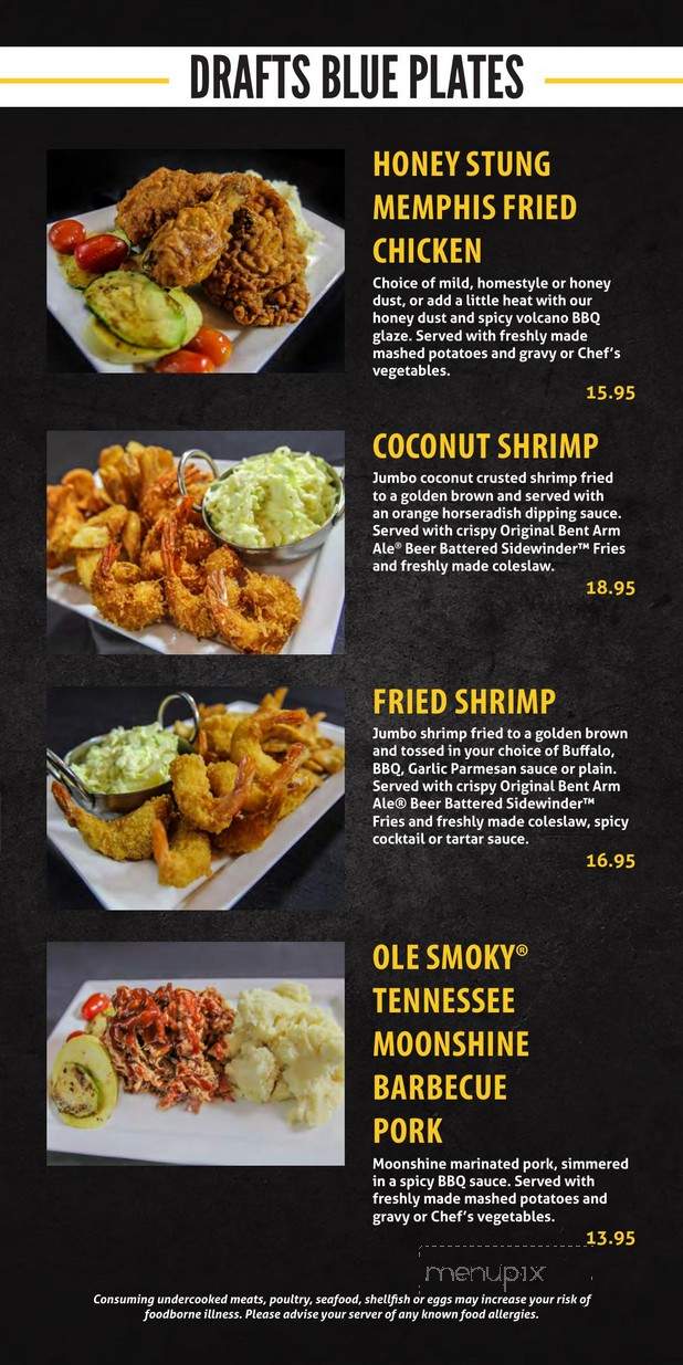 Drafts Sports Bar & Grill - Myrtle Beach, SC menu_pic