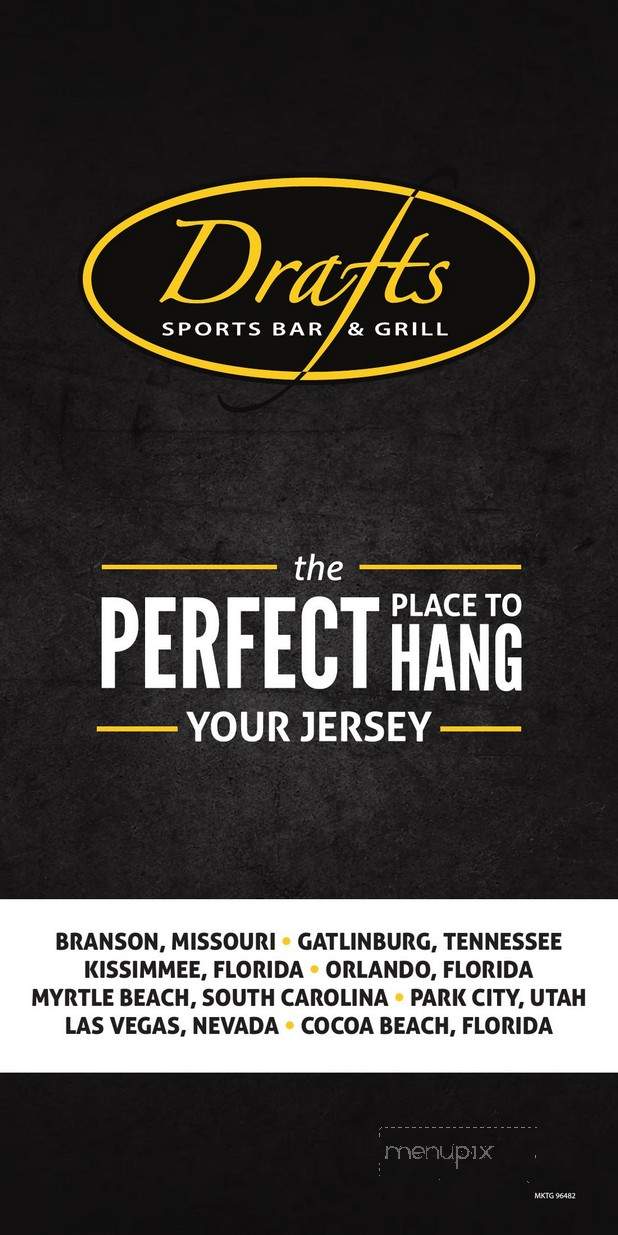 Drafts Sports Bar & Grill - Myrtle Beach, SC menu_pic