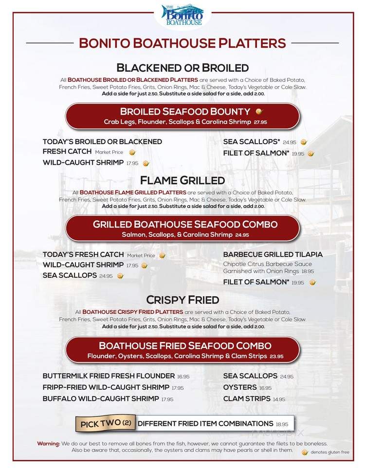 Sand Bar - Saint Helena Island, SC menu_pic