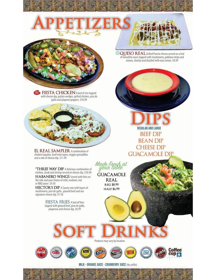 El Real Mexican Grill - Bethlehem, GA menu_pic