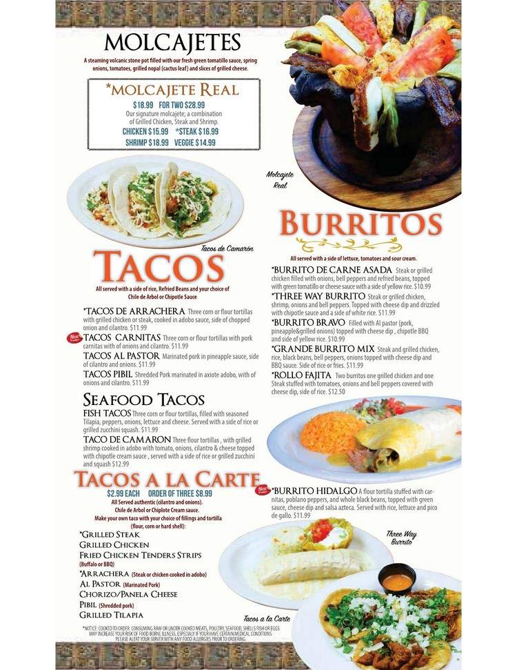 El Real Mexican Grill - Bethlehem, GA menu_pic