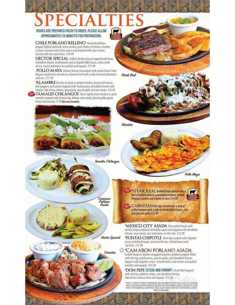 El Real Mexican Grill - Bethlehem, GA menu_pic