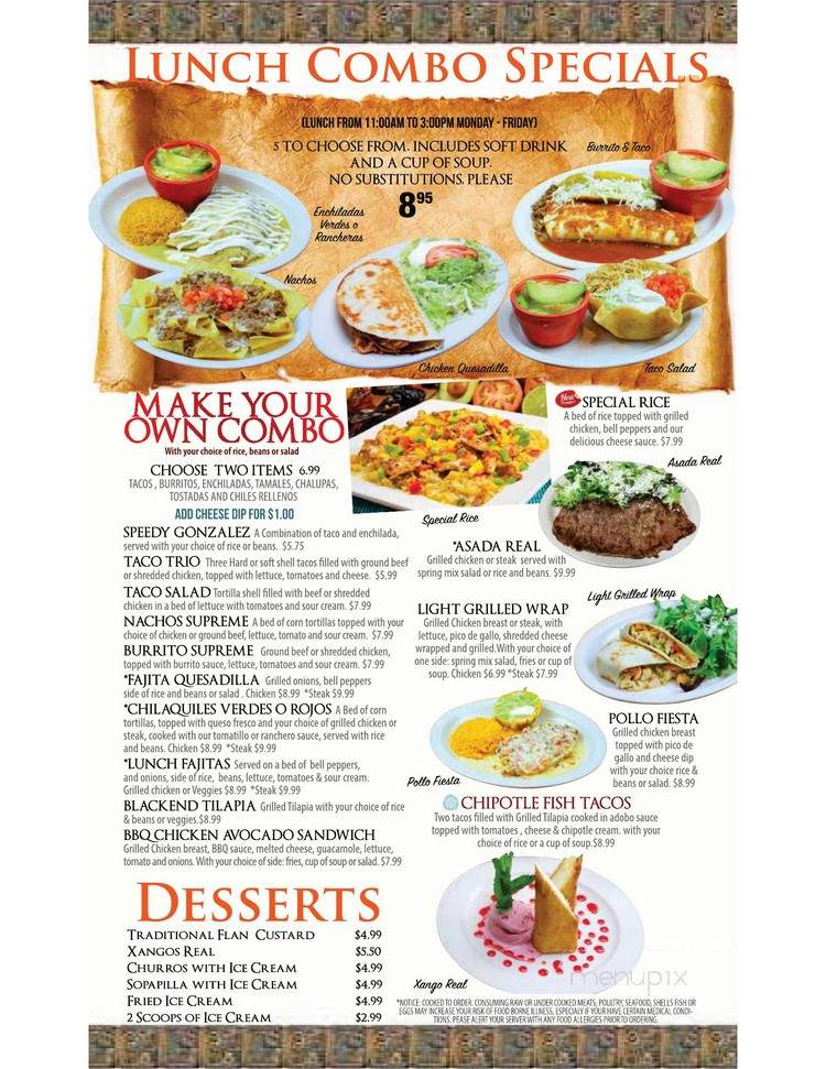 El Real Mexican Grill - Bethlehem, GA menu_pic