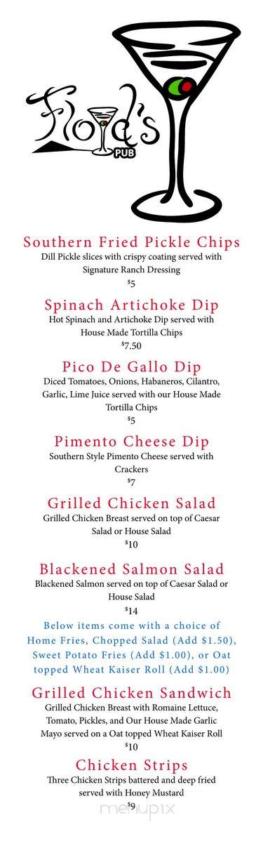 Floyd's Pub - Americus, GA menu_pic