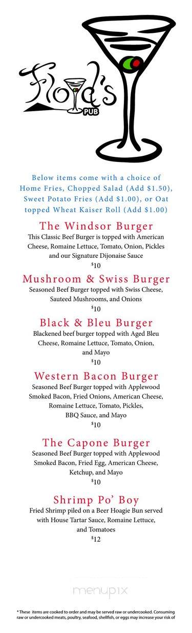 Floyd's Pub - Americus, GA menu_pic