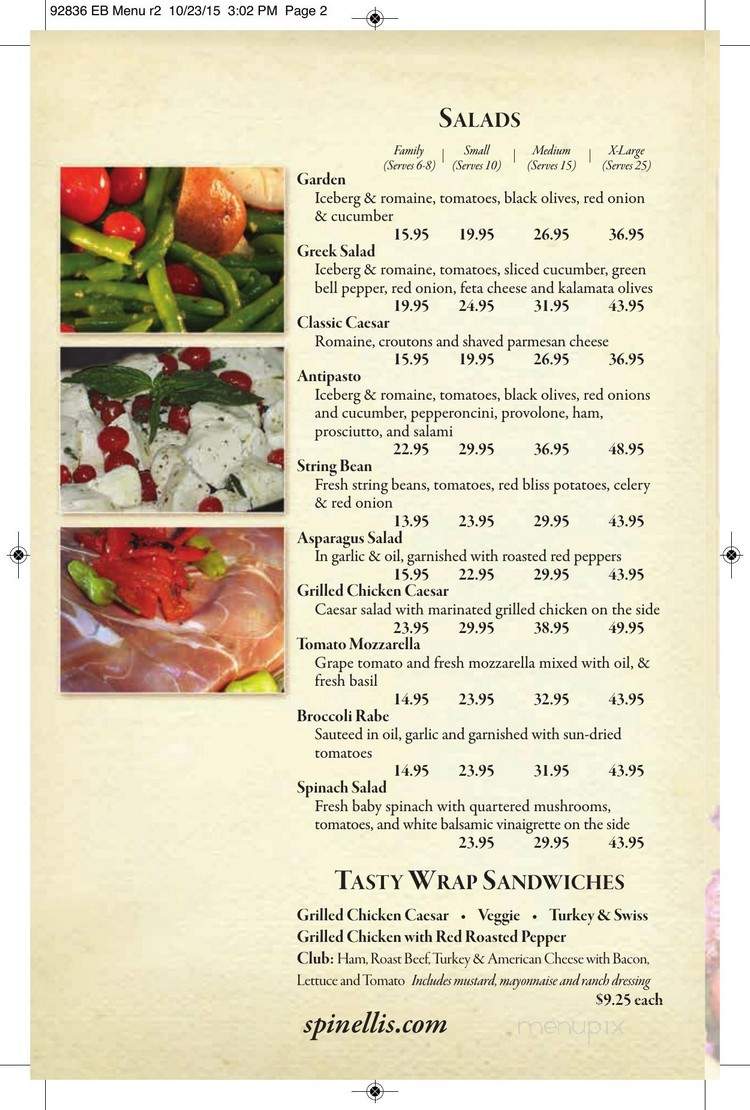 Pasta & Pastry Shoppe - Lynnfield, MA menu_pic