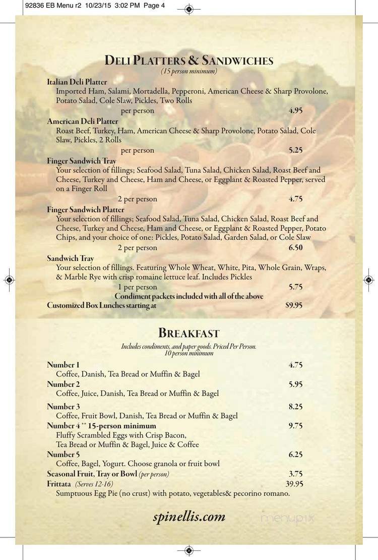 Pasta & Pastry Shoppe - Lynnfield, MA menu_pic
