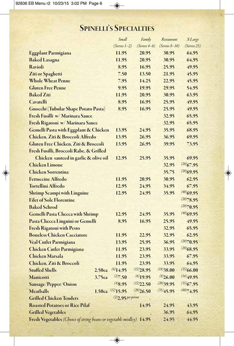 Pasta & Pastry Shoppe - Lynnfield, MA menu_pic