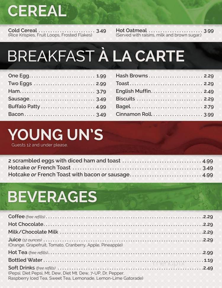Powder House Restaurant - Keystone, SD menu_pic