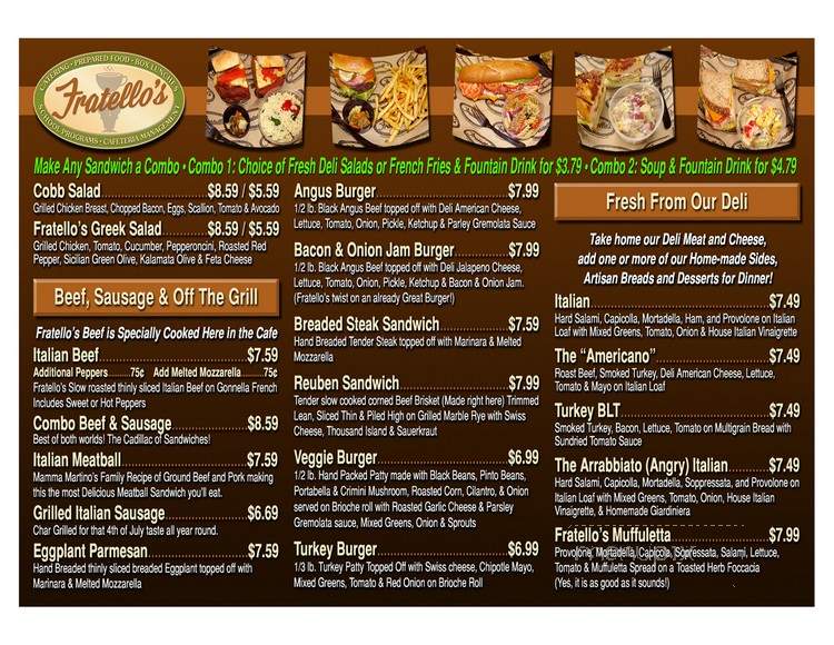 Fratello's - Homewood, IL menu_pic