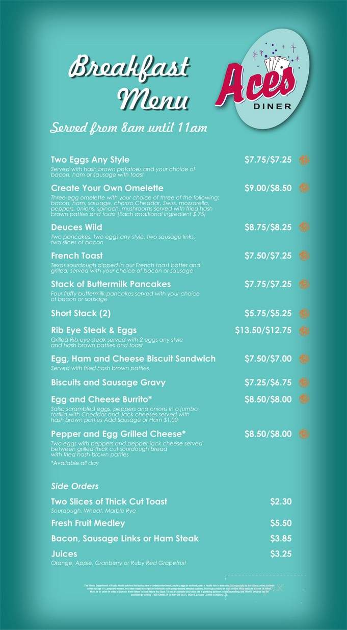 Ace's Diner - Joliet, IL menu_pic