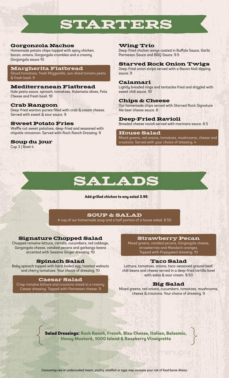 Main Dining Room at Starved Rock Lodge - Oglesby, IL menu_pic