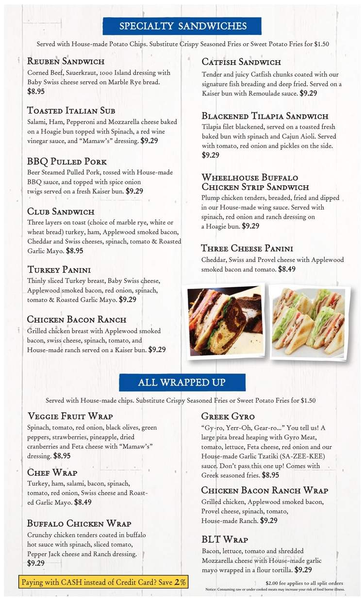 Wheelhouse Grille - Carlyle, IL menu_pic