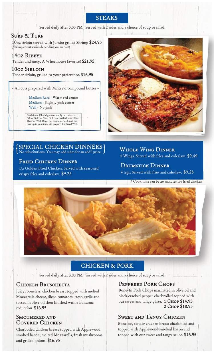 Wheelhouse Grille - Carlyle, IL menu_pic
