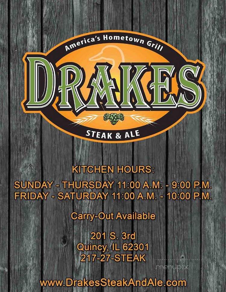 Drake's Steak And Ale - Quincy, IL menu_pic