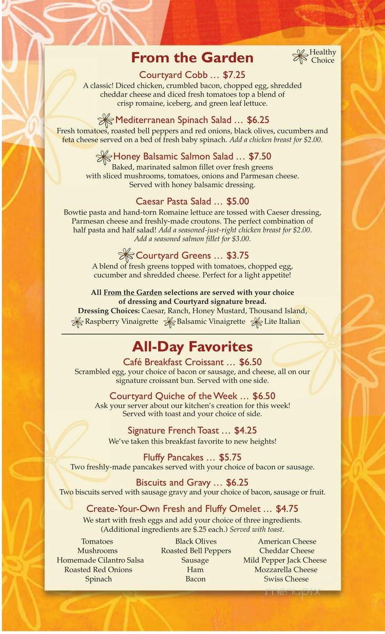 Courtyard Cafe - Kansas City, MO menu_pic
