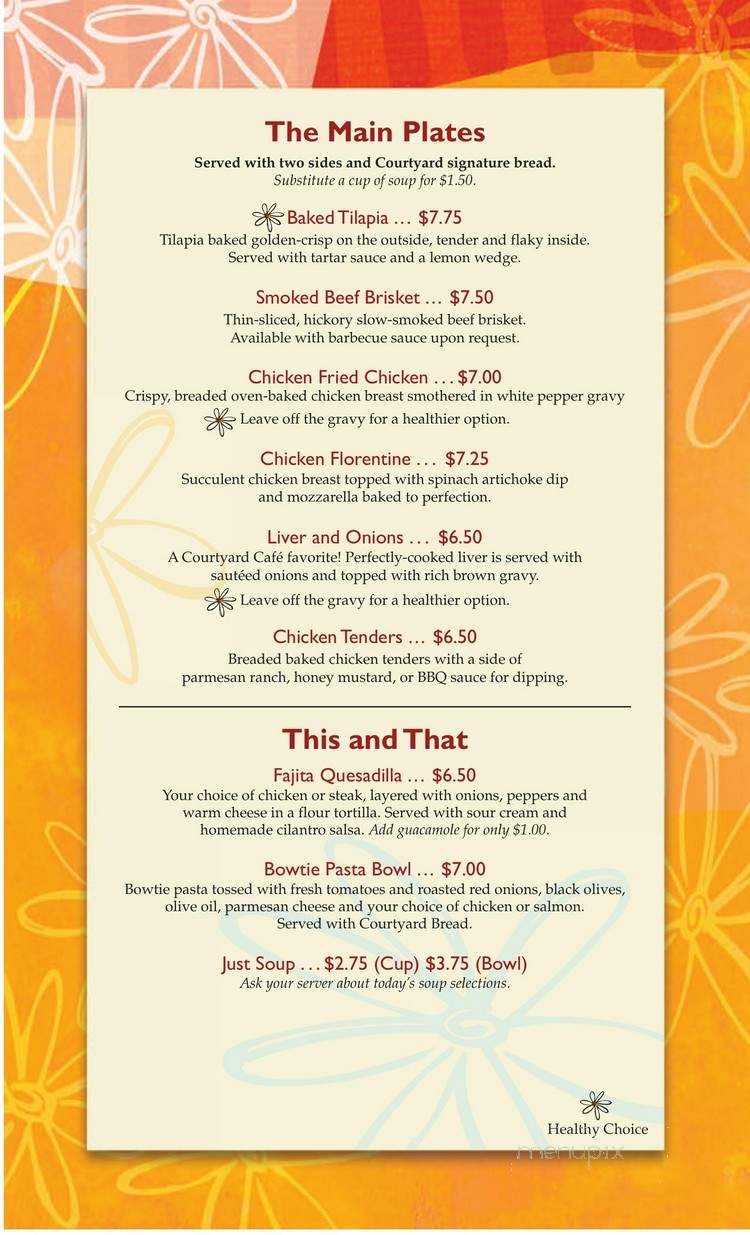 Courtyard Cafe - Kansas City, MO menu_pic