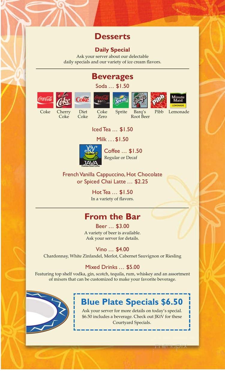 Courtyard Cafe - Kansas City, MO menu_pic