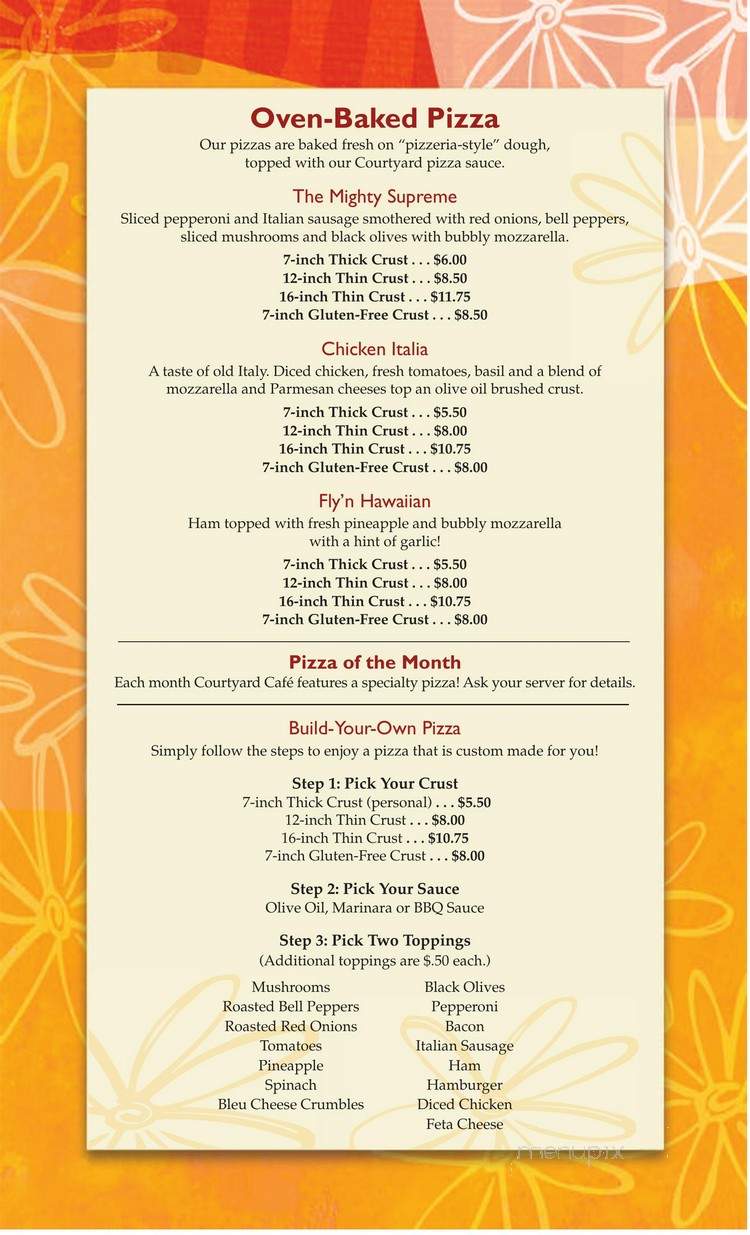 Courtyard Cafe - Kansas City, MO menu_pic