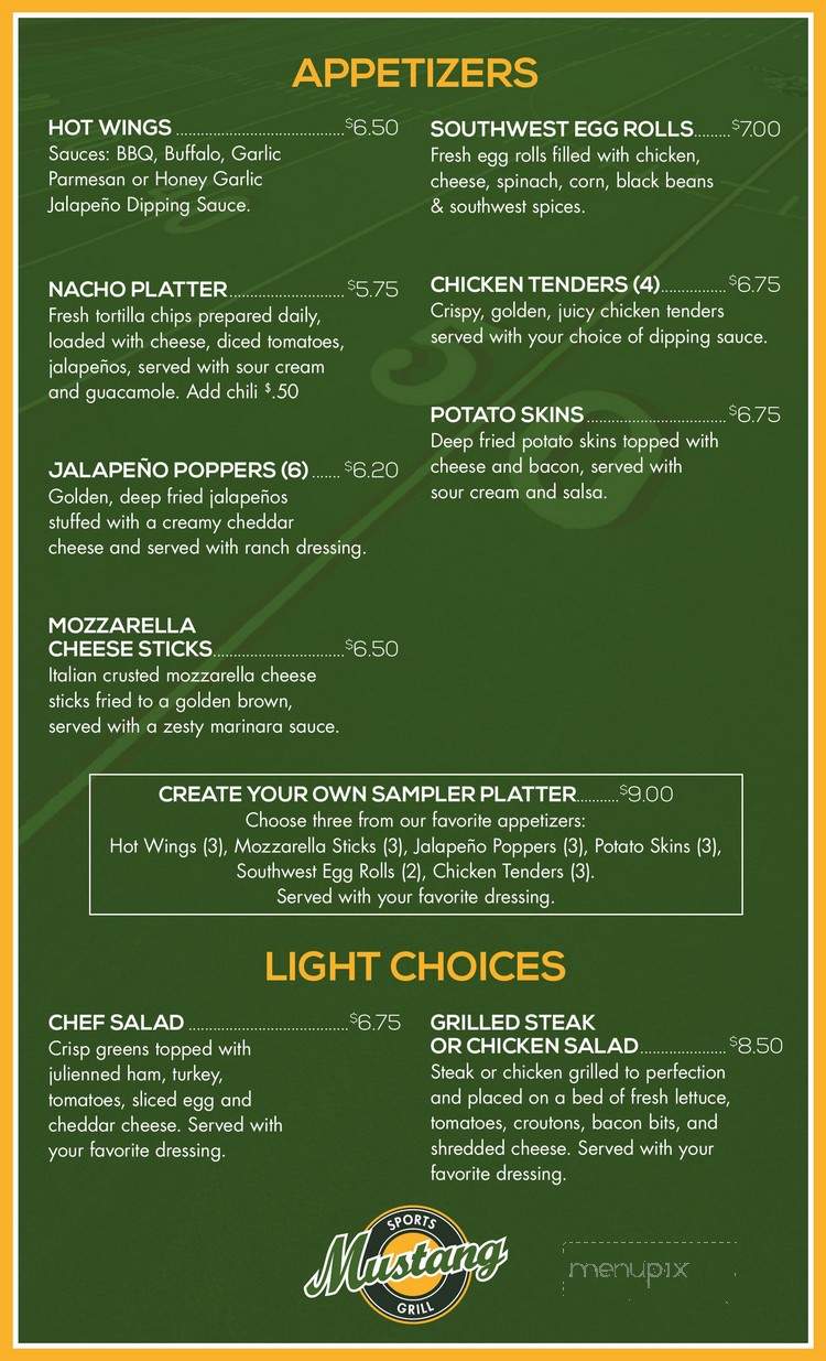 Mustang Sports Grill - Lawton, OK menu_pic