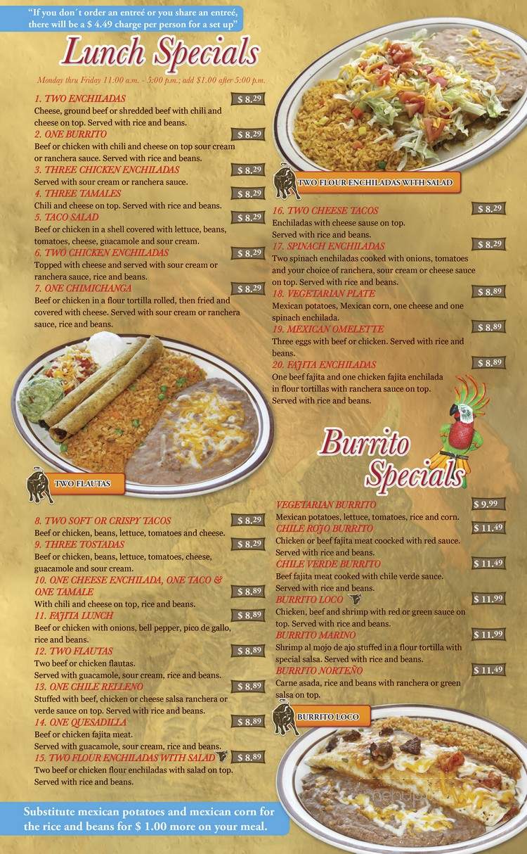 San Marcos Mexican Restaurant - Oklahoma City, OK menu_pic