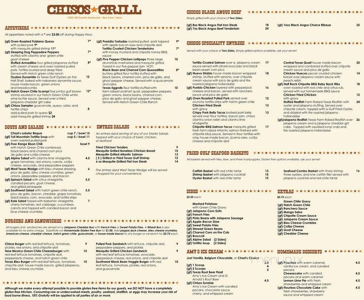 Chisos Grill - Bee Cave, TX