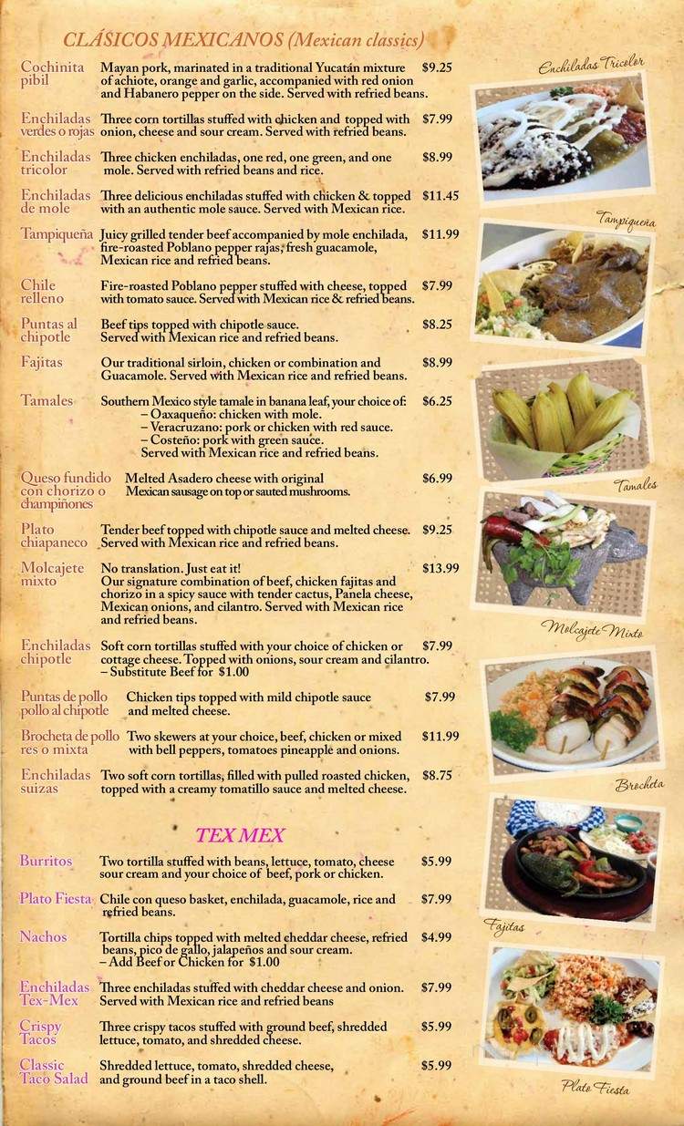 Fonda Santa Rosa - Houston, TX menu_pic