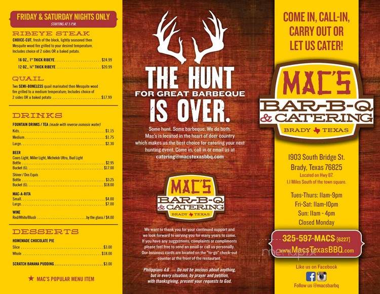 Mac's BBQ & Catering - Midland, TX