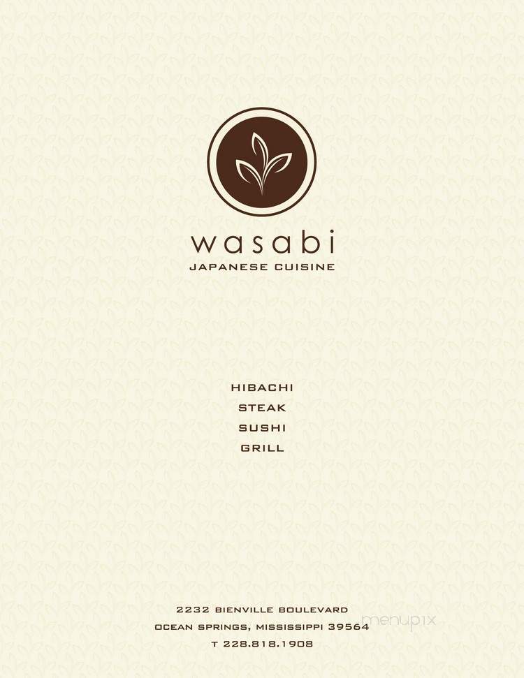 Wasabi - Ocean Springs, MS menu_pic