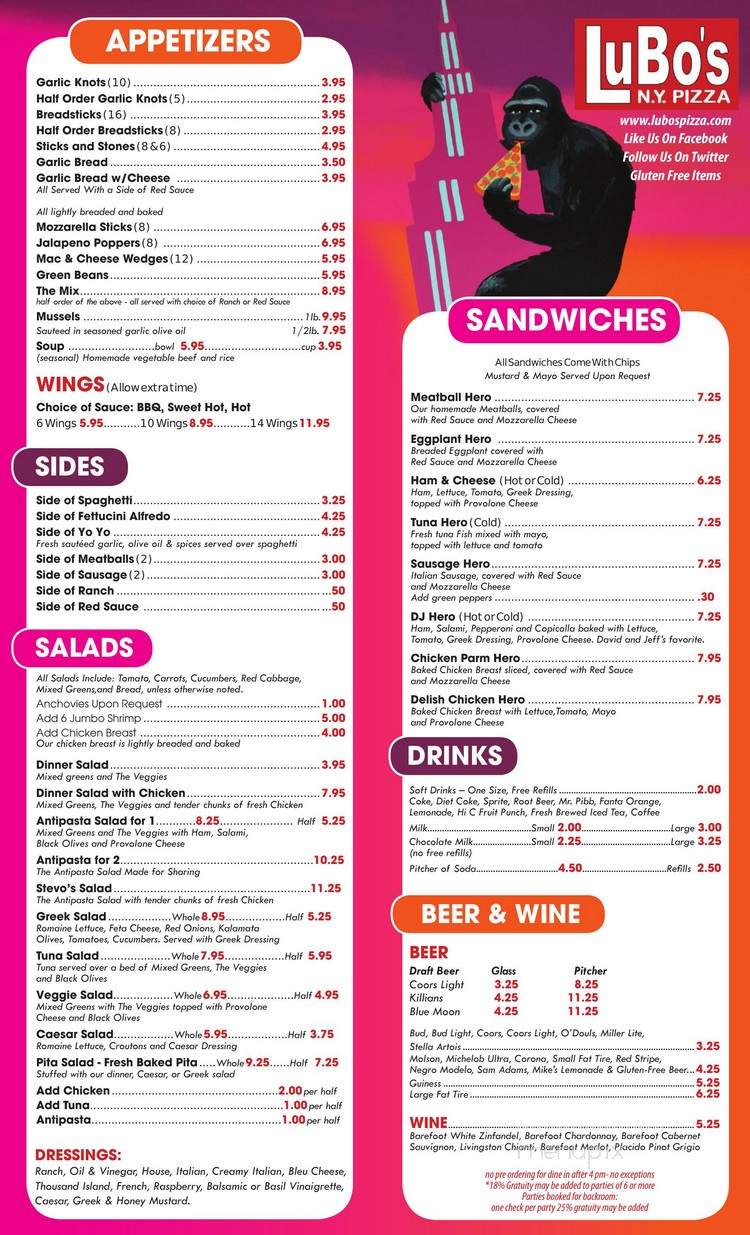 LuBo's NY Pizza - Centennial, CO menu_pic