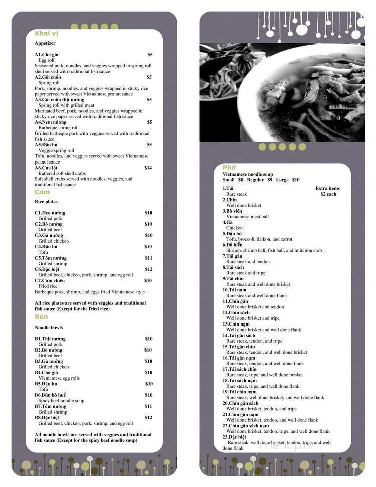 Pho-natic - Denver, CO menu_pic
