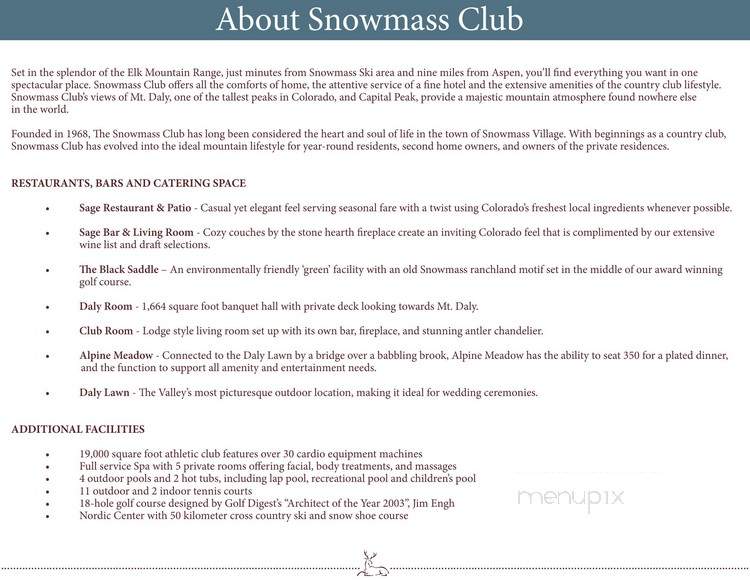 Sage - Snowmass Village, CO menu_pic