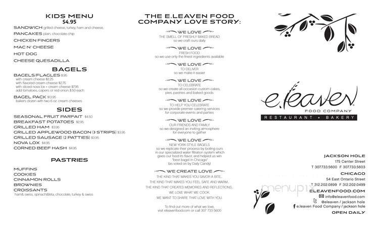 E.Leaven Food Company - Jackson, WY menu_pic