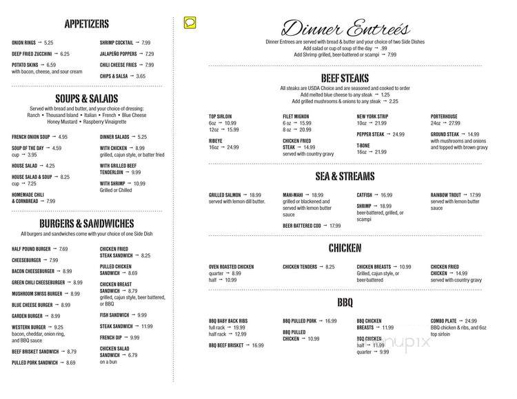 Garrett's Family Steakhouse - Tucson, AZ menu_pic