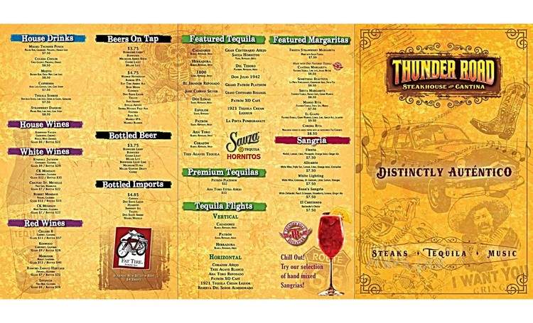 Thunder Road Steakhouse - Albuquerque, NM menu_pic