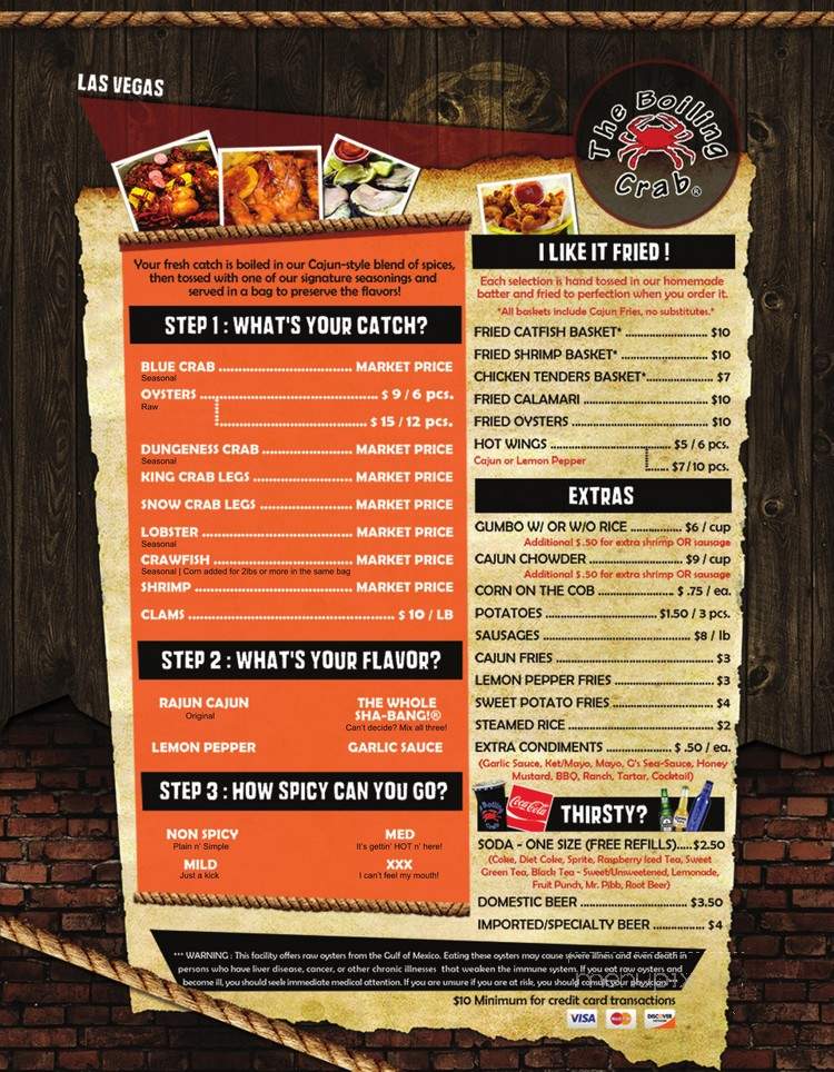 The Boiling Crab - Las Vegas, NV menu_pic