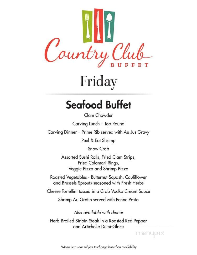 Country Club Buffet - Primm, NV menu_pic