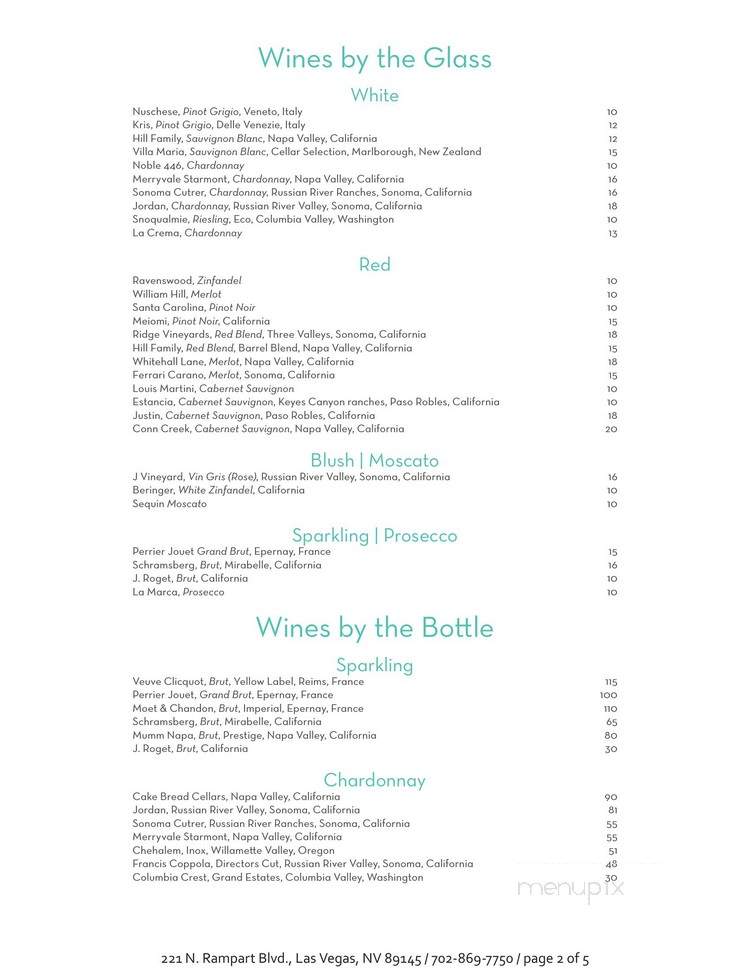 221 Wine Bar - Las Vegas, NV menu_pic