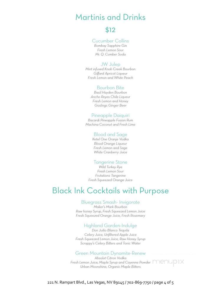221 Wine Bar - Las Vegas, NV menu_pic